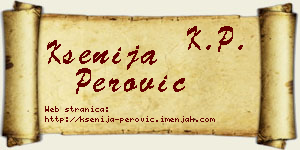 Ksenija Perović vizit kartica